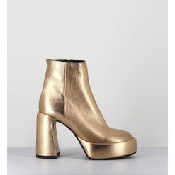 New Garrice Boots 70S En Cuir Metallise Dore - E3303 Bitter Gold