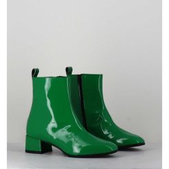 Online Garrice Boots 60S En Cuir Vernis Vert - Jane Vernice Verde