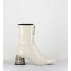 Online Garrice Boots 60S En Cuir Vernis Blanc - Caren07 Plum Osso