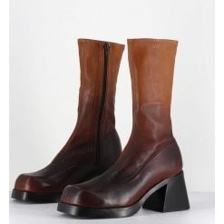 Online Garrice Boots En Cuir Stretch Degrade Marron - Elke Bown Degrade