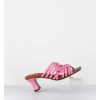 Best Garrice Mules Petit Talon Retro En Cuir Tresse Rose - Nayla Woven Pink