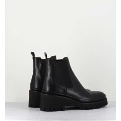 Hot Garrice Boots Chelsea En Cuir Noir & Semelle Micro - Bradi Calf Nero