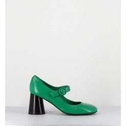 Hot Garrice Babies Retro A Talon En Cuir Vert & Noir - Ace22 Glaze Mela