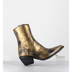 Online Garrice Santiags En Cuir Metallise Dore - 3857 Super Oro