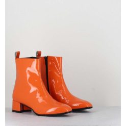 New Garrice Boots 60S En Cuir Vernis Orange - Jane Vernice Orange