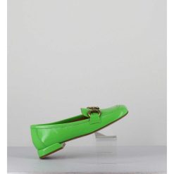 Wholesale Garrice Mocassins 60S En Cuir Vernis Vert Pomme - Lake Naplak Verde