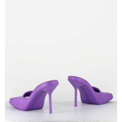 New Garrice Mules Barbie En Gomme Violette & Talon Stiletto - Ida Purple Sandals