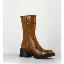 Hot Garrice Boots Cuir Camel Surpiqures 90'S - Malene Sand Boots