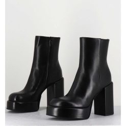 Online Garrice Boots 70S En Cuir Noir - Aiko Nappa Nero