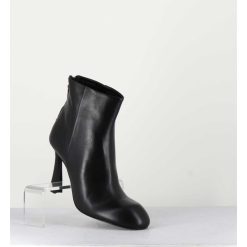 Wholesale Garrice Boots En Cuir Noir Talon Haut - M6390 Nero