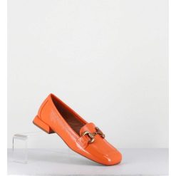 Wholesale Garrice Mocassins 60S En Cuir Vernis Orange - Lake Naplak Arancio