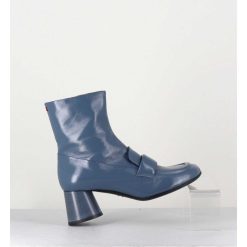 Best Garrice Boots Mocassins En Cuir Bleu Gris - Dani05 Grisaglia