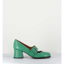 Online Garrice Babies Retro En Cuir Vert Petit Talon - Miko Green