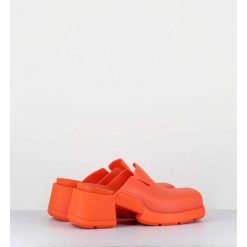 Clearance Garrice 90S Orange Rubber Clogs - Blissa Orange Mules