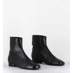 Hot Garrice Boots Plates En Cuir Souple Noir -Pam26 Baron Nero