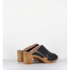 Wholesale Garrice Mules Sabots En Cuir Noir - Rita-Veg Noir