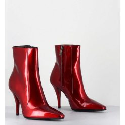 Online Garrice Boots Talon Haut En Cuir Vernis Rouge Glossy - Mecha2 Galassia Rosso