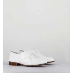 Wholesale Garrice Derbies Minimalistes En Cuir Souple Blanc - Stja Cow White