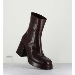 Clearance Garrice Boots 70S En Cuir Marron - Archi Moro