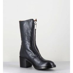 Wholesale Garrice Boots En Cuir Metallise Anthracite A Zip - 888 Nappa Fucile