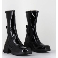 Wholesale Garrice Boots En Cuir Vernis Noir Look 90S - Viken Black Patent