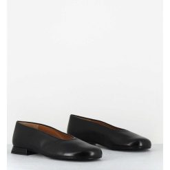 Hot Garrice Ballerines Minimalistes En Cuir Souple Noir - Paola Black Nappa