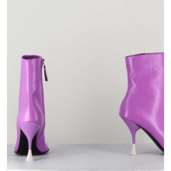 Wholesale Garrice Boots En Cuir Violet A Talon Fin - Lidia 095 Amethyst