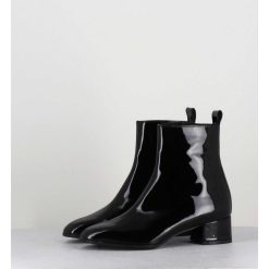 Hot Garrice Boots 60S En Cuir Vernis Noir - Jane Vernice Nero