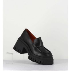 Hot Garrice Mocassins Semelle Chunky Esprit 90S - Moca Nero