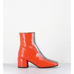 Hot Garrice Boots 70S Cuir Orange & Metal Argent - Cecil13 Nespola Silver