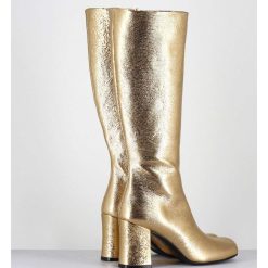 Clearance Garrice Bottes 60S En Cuir Metallise Cotte De Maille Dore - Ah2983 Diamante Oro