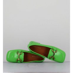 Wholesale Garrice Mocassins 60S En Cuir Vernis Vert Pomme - Lake Naplak Verde