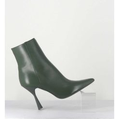 Wholesale Garrice Boots Bout Pointu En Cuir Souple Vert - Dea Cappy