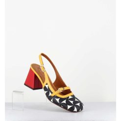 New Garrice Babies Slingback Motif Psychedelique Talon Rouge - Sunami Softy Sun