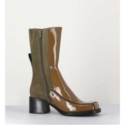 New Garrice Boots Bi-Matiere Kaki Bout Carre 90S - Jill Khaki Boots