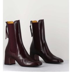 Clearance Garrice Boots A Elastiques En Cuir Souple Bordeaux - P900 Rubino