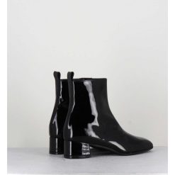 Hot Garrice Boots 60S En Cuir Vernis Noir - Jane Vernice Nero