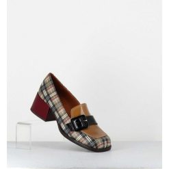 New Garrice Mocassins A Petit Talon Cuir Imprime Tartan & Boucle - Bucle Scotch Classic