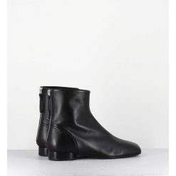 Hot Garrice Boots Plates En Cuir Souple Noir -Pam26 Baron Nero