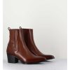 Clearance Garrice Boots Santiag Cuir Marron - Eva 82000 Bruciato