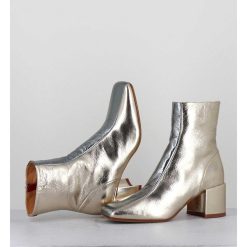 New Garrice Boots 70S En Cuir Metallise Or & Argent - Cecil13 Metal Platino