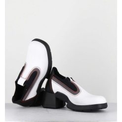 New Garrice 90S Futuristic Shoes Cuir Blanc & Lycra - Kuda White Boots