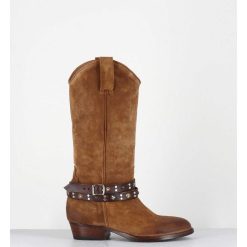 Clearance Garrice Bottes Esprit Tiag En Daim Camel Bracelet Amovible - Tex Crosta Brucciato