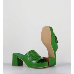 Wholesale Garrice Mules A Plateforme Petit Talon Vernis Vert - 11532 Vetro Mela