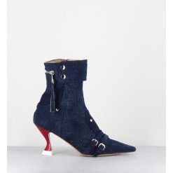 Best Garrice Boots Bout Pointu En Jean & Talon Rouge - A5404 Lovely Nk