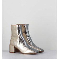 New Garrice Boots 70S En Cuir Metallise Or & Argent - Cecil13 Metal Platino