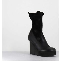 Online Garrice Boots Compensees Cuir Noir & Talon Destructure - 3785 Gas Nero