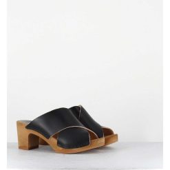 Wholesale Garrice Mules Sabots En Cuir Noir - Rita-Veg Noir