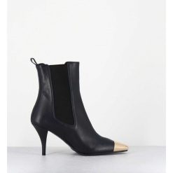 New Garrice Boots Cuir Bleu Nuit Pointe Doree - Nako Nappa Dark Navy