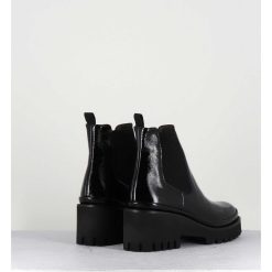 Wholesale Garrice Boots Chelsea En Cuir Naplak Noir & Semelle Micro - Bradi Naplak Nero